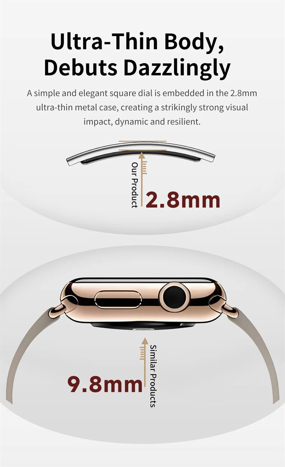Pulsera inteligente para hombres y mujeres, Monitor de ritmo cardíaco durante el sueño, banda inteligente de salud, rastreador de actividad/deporte resistente al agua, reloj inteligente para Android iOS