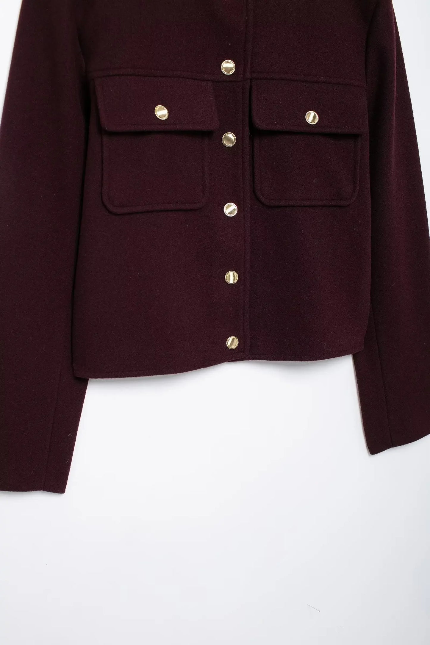 Chaqueta de Otoño Invierno para mujer, abrigos informales con cuello redondo, mangas largas, bolsillos, botones, chaquetas nuevas de un solo pecho, ropa para mujer