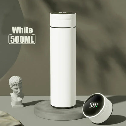 Taza Termo con pantalla de temperatura de 500ML, botella Termo dividida de acero inoxidable, taza aislada al vacío para exteriores, regalo del Día del Padre