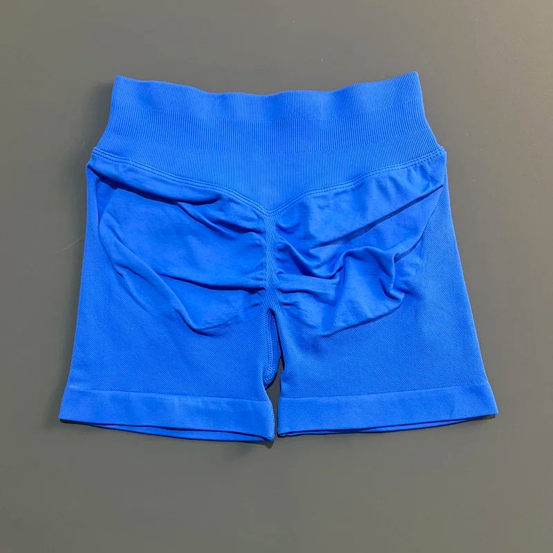 Shorts Deportivos HISTELLO Impacts de 4.5" para Mujer, Shorts de Ciclismo de Cintura Baja, Shorts de Gimnasio, Leggings de Yoga sin Costuras con Efecto Push-Up