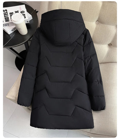 High-end women's mid-length down jacket, thick, warm and stylish, Korean style, for winter, c...