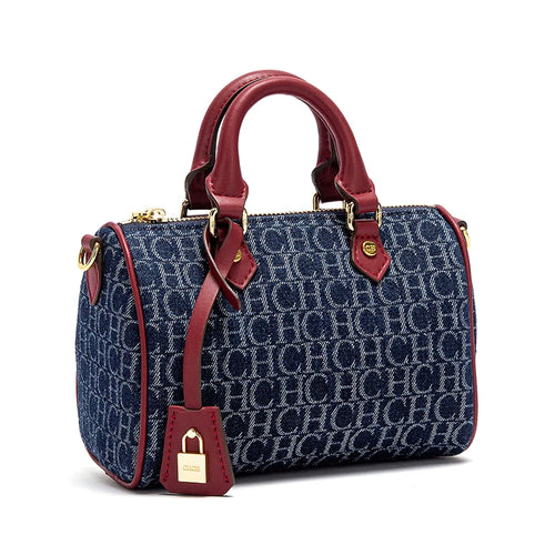 Bolso de hombro para mujer, nuevo bolso de almohada empalmado de vaquero, bolso informal de fiesta para mujer