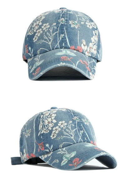 LDSLYJR-gorra de béisbol vaquera con estampado de flores para hombre y mujer, gorro ajustable con Cierre trasero, para exteriores, Primavera, 170