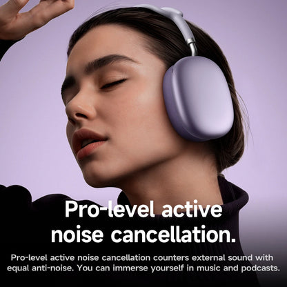 HOCO W65 Plus ANC auriculares Bluetooth con reducción de ruido sobre la oreja auriculares inalámbricos grandes sonidos de alta fidelidad auriculares deportivos con botón