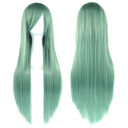Soowee, pelo sintético de 80cm de largo, pelucas de Cosplay blancas y moradas, peluca recta de pelo negro para fiesta, peluca para mujer.