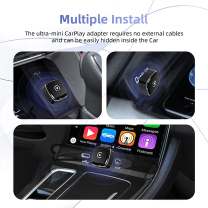 Nuevo adaptador 2 en 1 Mini CarPlay Box con cable a CarPlay inalámbrico Android Auto Smart Box Bluetooth conectar Plug & Play para 98% de coches