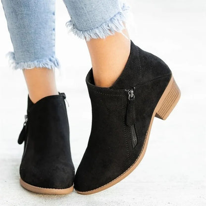 Women's Ankle Boots 2026, Fall Suede Chelsea Boots, Fashion Platform Boots for Women, Side Zipper Heel Ankle Boots, Women's Boots