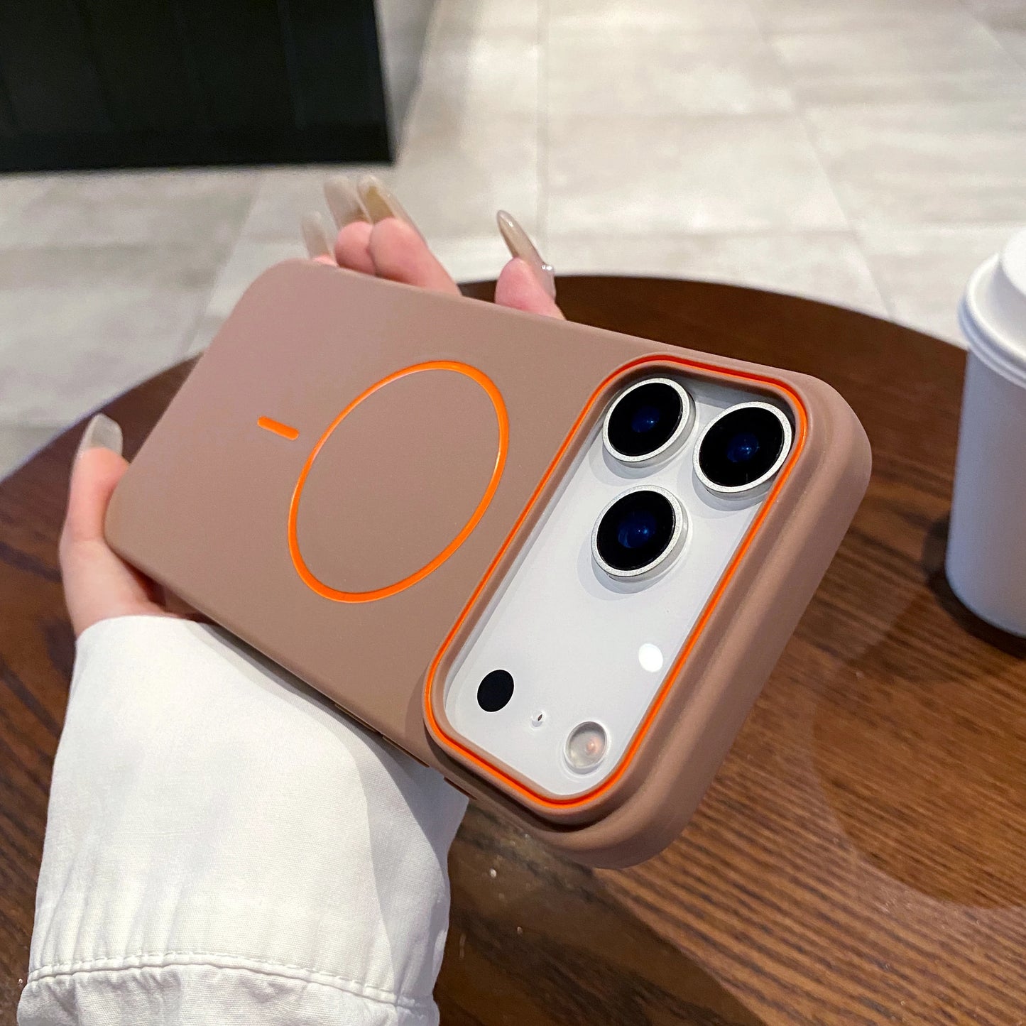 Funda de teléfono magnética ultrafina Simple para iPhone 11, 12, 13, 14, 15, 16 17 Pro Max 17 Air, funda de teléfono mate suave con carga inalámbrica