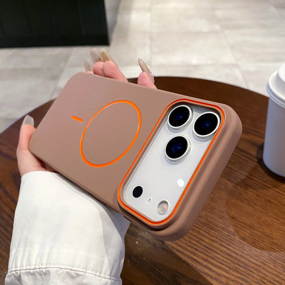 Funda de teléfono magnética ultrafina Simple para iPhone 11, 12, 13, 14, 15, 16 17 Pro Max 17 Air, funda de teléfono mate suave con carga inalámbrica