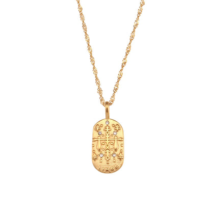 E.B.belle-collar de acero inoxidable con signo del zodiaco para mujer, joyería brillante, constelación, 2024