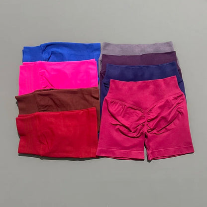 Shorts Deportivos HISTELLO Impacts de 4.5" para Mujer, Shorts de Ciclismo de Cintura Baja, Shorts de Gimnasio, Leggings de Yoga sin Costuras con Efecto Push-Up