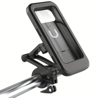 Soporte impermeable para teléfono móvil de motocicleta, bicicleta Universal, GPS 360 ° Soporte giratorio para teléfono