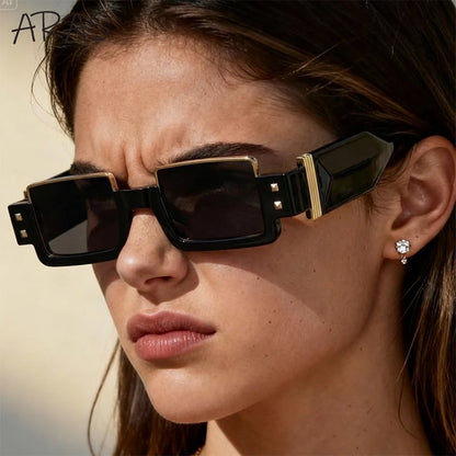 Gafas de sol cuadradas Punk Y2K 2026 marca de lujo, gafas de sol Retro Steampunk para mujer, gafas de sol para exterior UV400