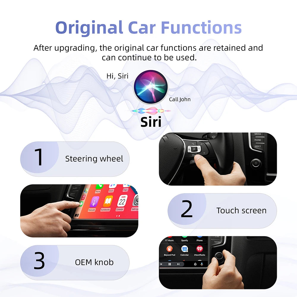 Nuevo adaptador 2 en 1 Mini CarPlay Box con cable a CarPlay inalámbrico Android Auto Smart Box Bluetooth conectar Plug & Play para 98% de coches